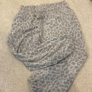 Grey Cheetah Joggers
